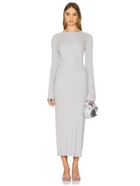 women's midi t shirt dress Mona Long Midi T-Shirt Dress – Charcoal